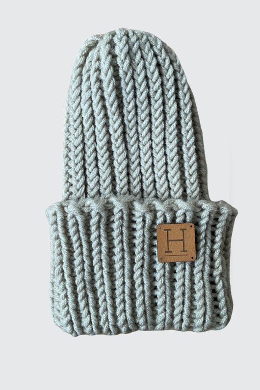 czapki damskie Czapka beanie z wełny merynosa handmade Beżowy