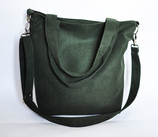 TORBA HOBO L - ciemna zieleń PRACOWNIA 166