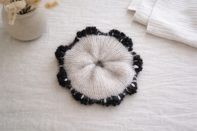 gumki do włosów Hoshi gumka scrunchie z baby alpaki wełna merino handmade