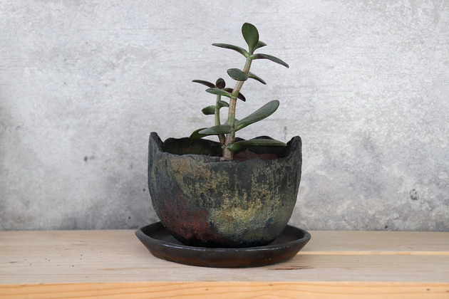 doniczki Doniczka ceramiczna raku