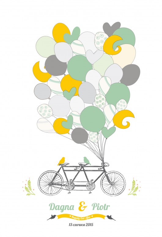 Tandem z balonami-  Alternatywa Gości Weselnych Pankmat