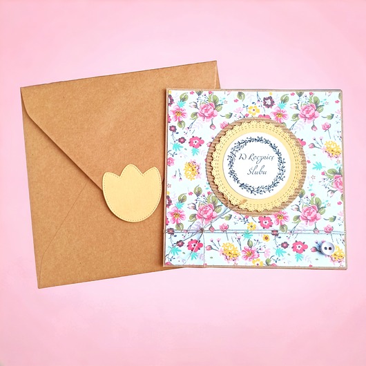 kartki scrapbooking Na ROCZNICĘ ŚLUBU : kartka handmade I