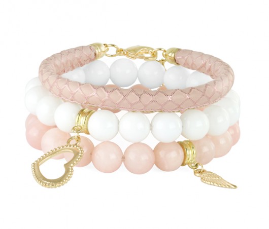 Lilly 3 - white & light pink. Lavoga