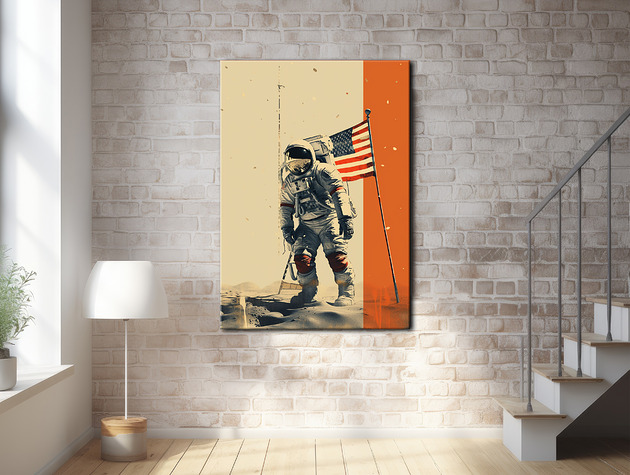 plakaty Apollo 11 - Plakat - Druk - Minimalistyczny Kolaż, NASA, kosmos #8