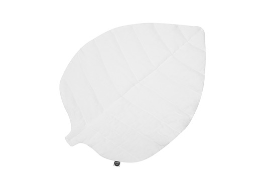 Biała mata do zabawy,mata liść,mata z lnu Nukko Design
