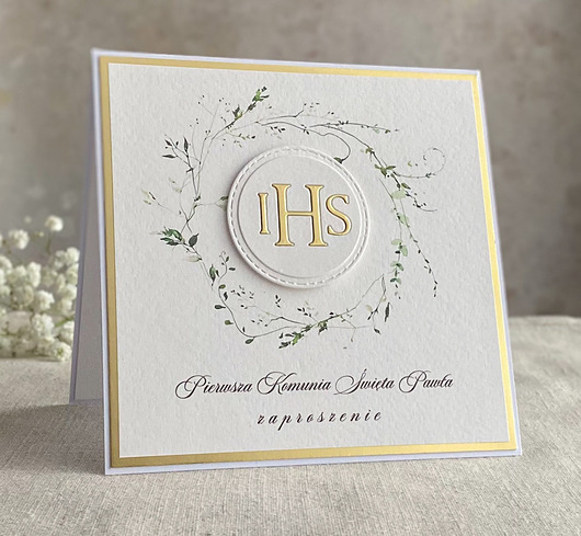 zaproszenia na komunię Zaproszenia na Komunię, wzór 61A