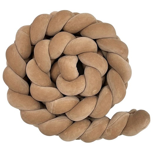 akcesoria do łóżeczek Ochraniacz warkocz welur Latte 300cm PZ
