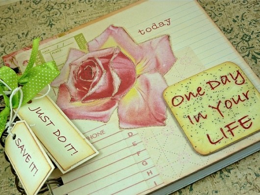 Notes - pamiętnik - art journal Brises koloruje