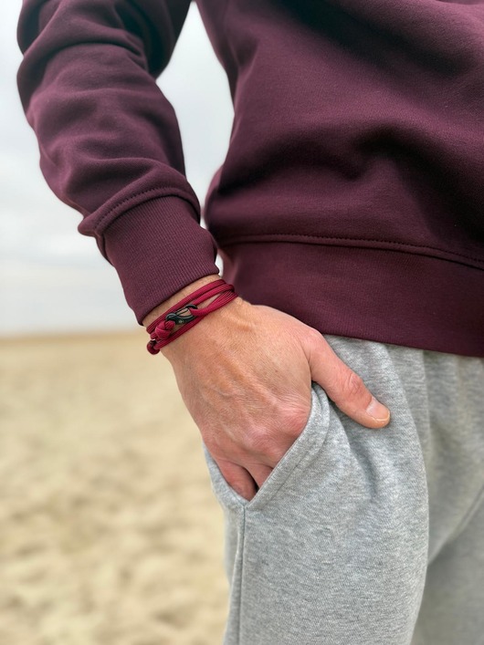 biżuteria męska Bransoletka Paracord z karabińczykiem