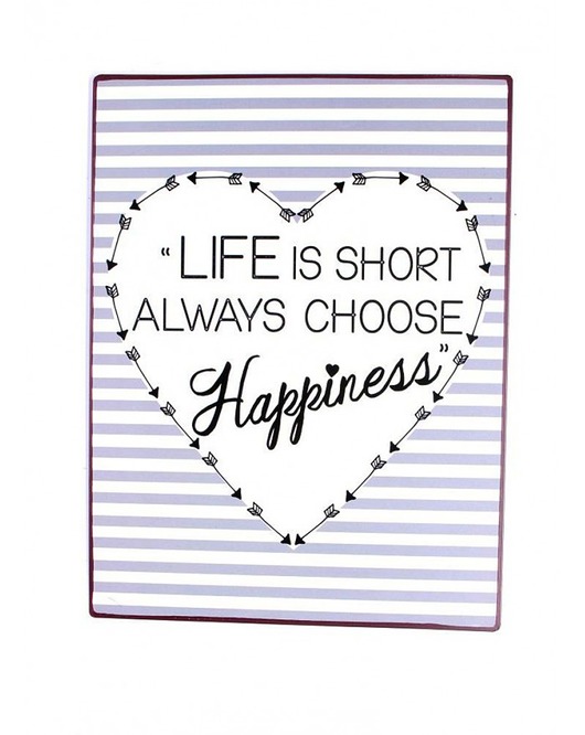 napisy dekoracyjne i tabliczki Metalowa Tabliczka Szyld Life is Short