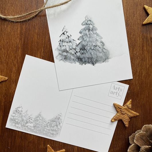 kartki świąteczne pocztówka ilustracja świąteczna II