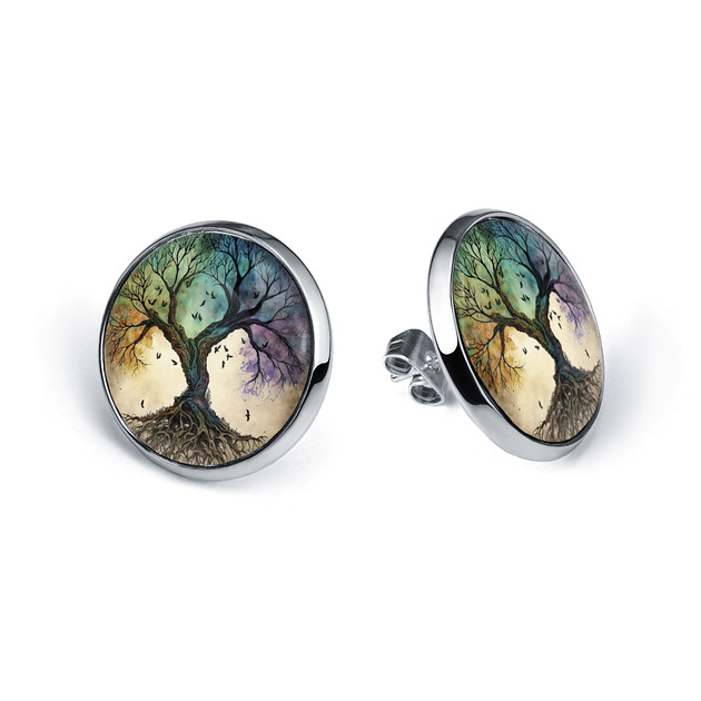 kolczyki - inne Kolczyki sztyfty Drzewo Życia 