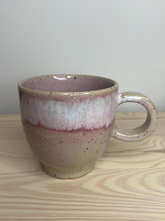 kubki Kubek różowy w piegi