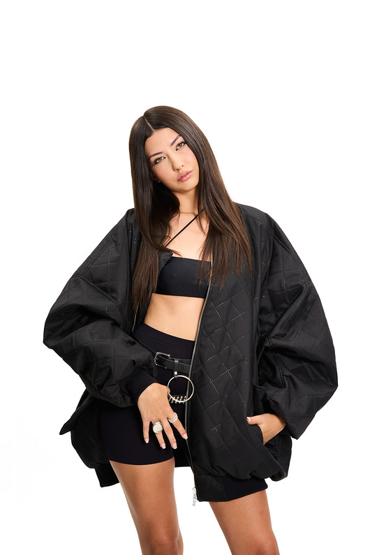 kurtki damskie Cloud oversize bomber jacket