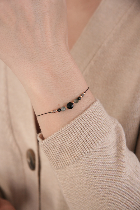 Bransoletka mini black/spinel Made By M