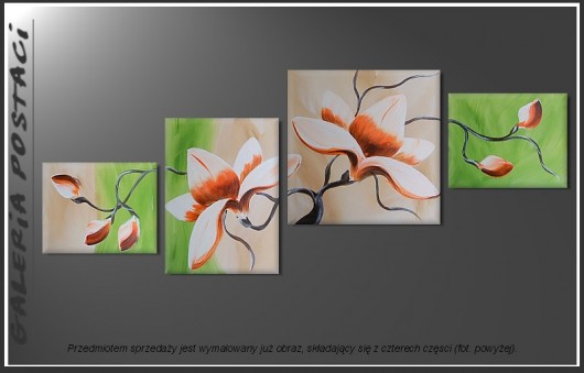 (95) Magnolie - płótno 130cm/akryle millla