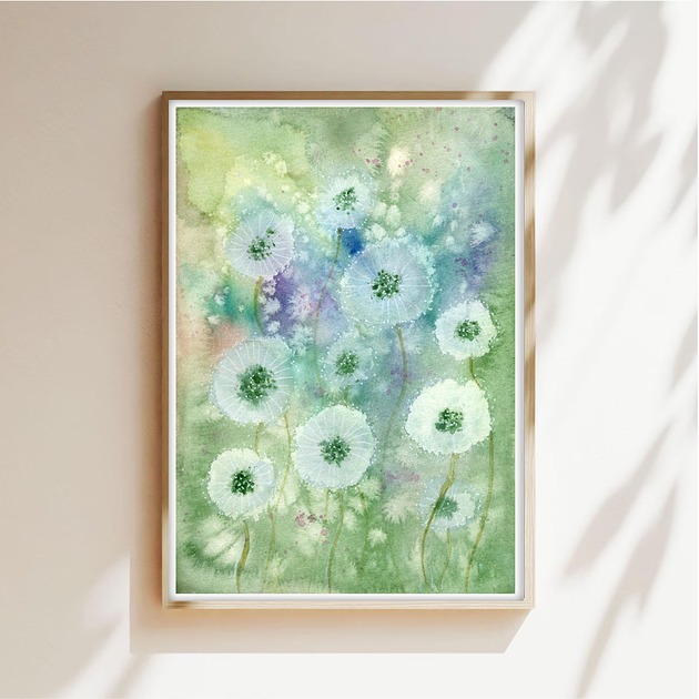 obrazy Oryginalna akwarela. Dmuchawce A5