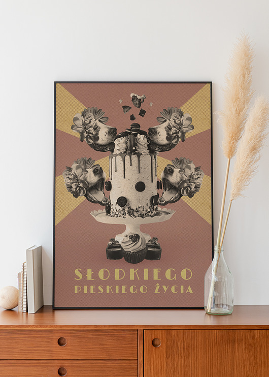 plakaty Plakat Słodkiego pieskiego życia