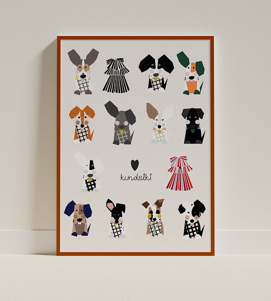 plakaty Kundelki - Psia Ilustracja
