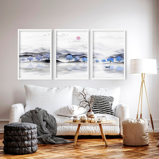 plakaty Plakat Tryptyk Pastelowe Sny Natury