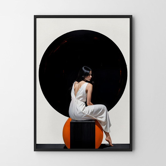 plakaty Plakat  Woman Black Circle