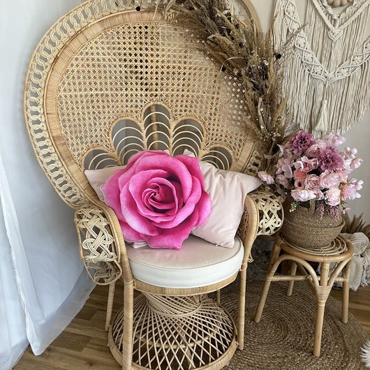 poduszki z grafiką Poduszka Kwiat Różowa Mała Róża