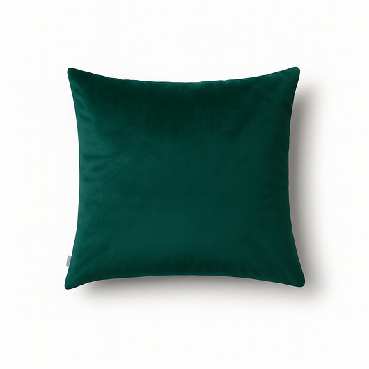 poduszki gładkie Welurowa poszewka w kolorze zieleni butelkowej