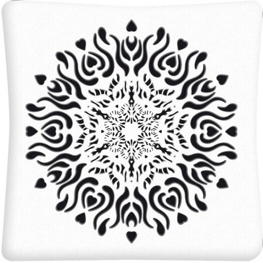 Poszewka z serii folk(o)lor - wiosna white&black AT design