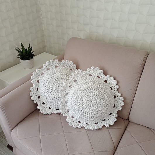 poduszki plecione Poduszka okrągła dekoracyjna 40cm