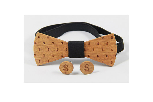 Drewniane spinki do mankietów #9 The Bow Bow Ties