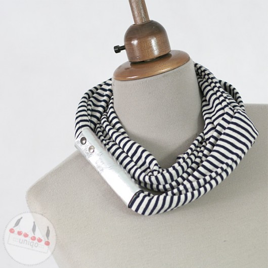 ::: striped SILVER ::: uniqo