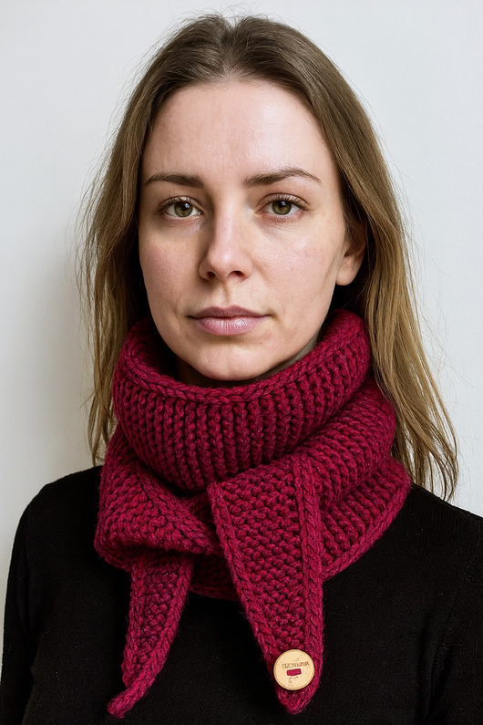 szale damskie Ręcznie robiony ciepły szalik komin otulacz Sophie