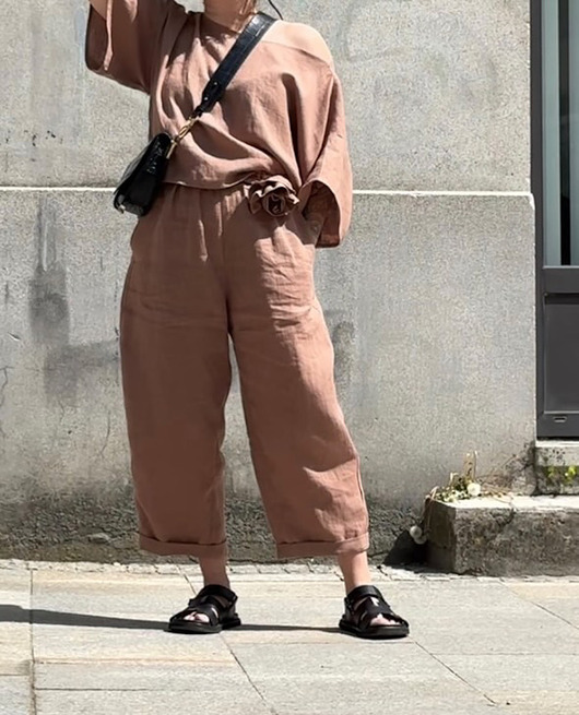 topy damskie Lniana bluzka YUBI 100% LEN