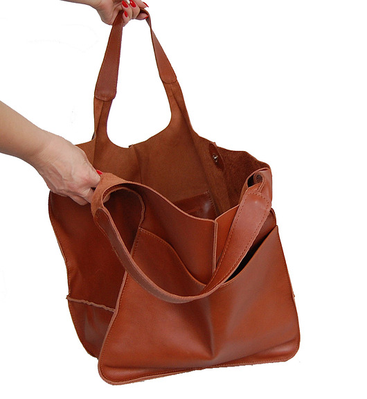 torby XXL DUŻA POJEMNA TOREBKA ze skóry naturalnej na ramię