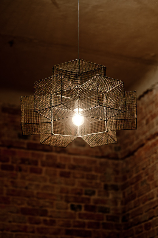 lampy wiszące Snowflake - Żyrandol metalowy z kubików