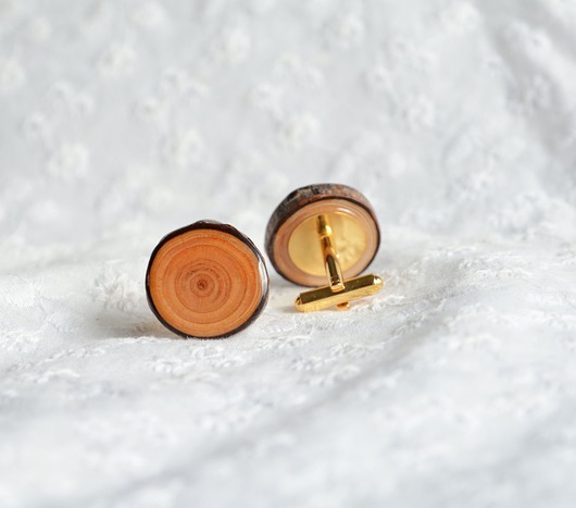 Prosto z drzewa – spinki mankietowe MyPieceOfWood