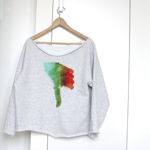 Szary gruby Oversize Bez + Nie lubię ONE MUG A DAY
