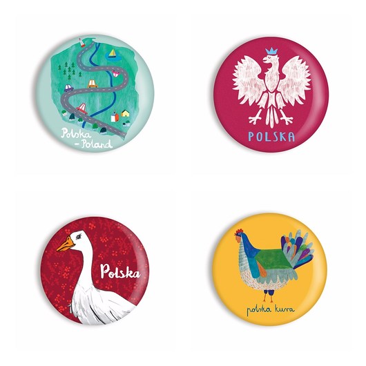 Zestaw  PRZYPINEK polski LOVE POLAND DESIGN