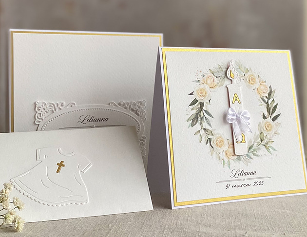 kartki, zaproszenia na chrzest Personalizowana pamiątka Chrztu w pudełku, C-53