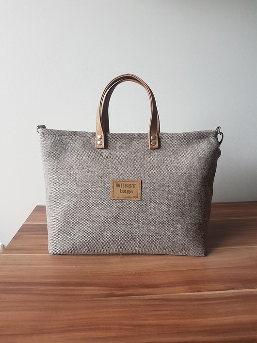 torby na ramię Torebka damska na zamek Crossbody Smart  beżowa