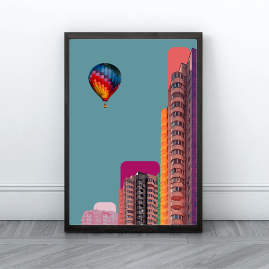 grafiki i ilustracje Plakat Architektura Modern Colour With Baloon