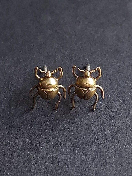 kolczyki z mosiądzu INSECT żuk / kolczyki z mosiądzu