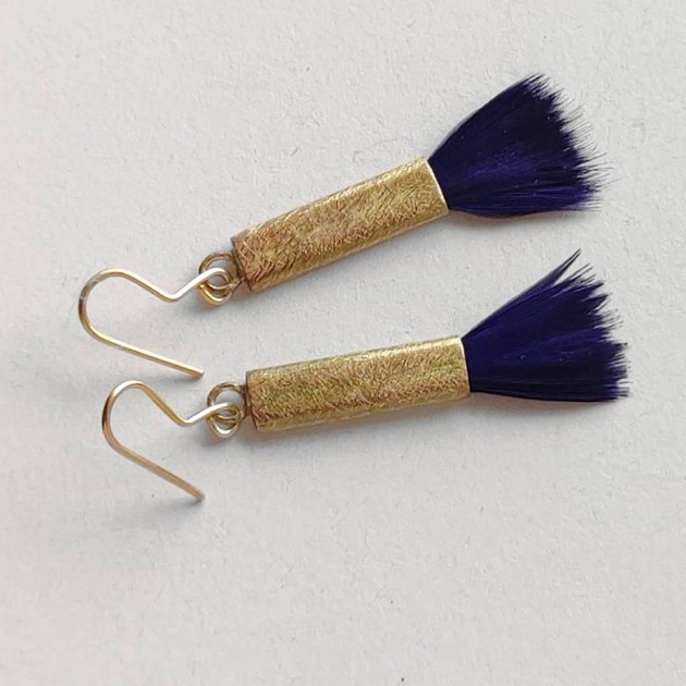 kolczyki z piórami PIÓRKO kolczyki