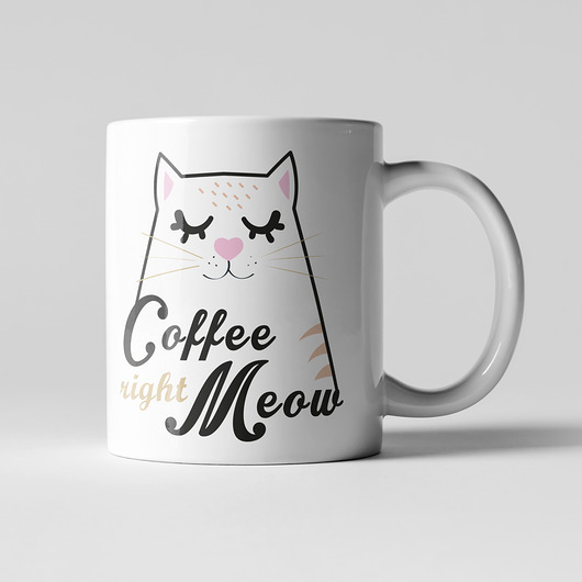 Kubek Coffee right meow FajnyMotyw