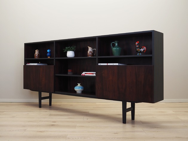 regały i półki Biblioteczka palisandrowa, duński design, lata 70, projektant: Ib Kofod Larsen