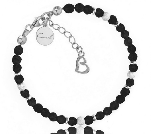 Bransoletka z onyksów i srebra 925 Coccola JEWELLERY