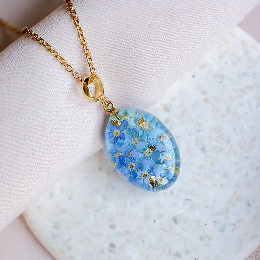 wisiory Wisiorek z niezapominajkami