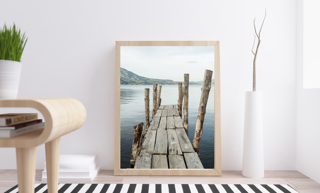 PLAKAT pomost woda morze morski black dot studio