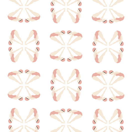 naklejki ścienne do pokoju dziecka Tapeta dziecięca Pink Swimming Design