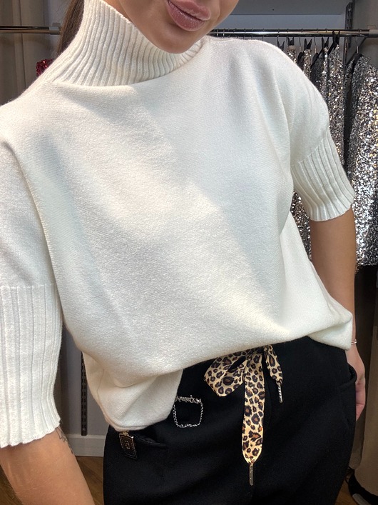 swetry damskie Golf z krótkim rękawem